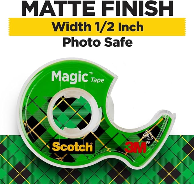 Scotch Magic Tape, Invisible, Home Office Supplies and Back to School Supplies for College and Classrooms, 6 Rolls with Dispensers